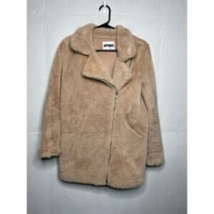 Apparis Womens Faux Fur Tan Coat Size XS